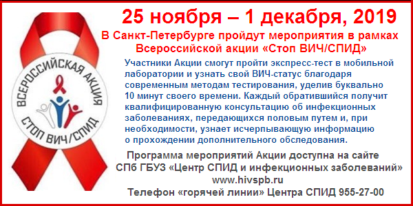 1 декабря – Всемирный День борьбы со СПИДом | Городская поликлиника №72